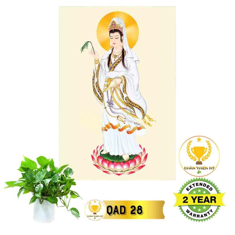 Tranh điện Quan Thế Âm Bồ Tát đứng QAD4