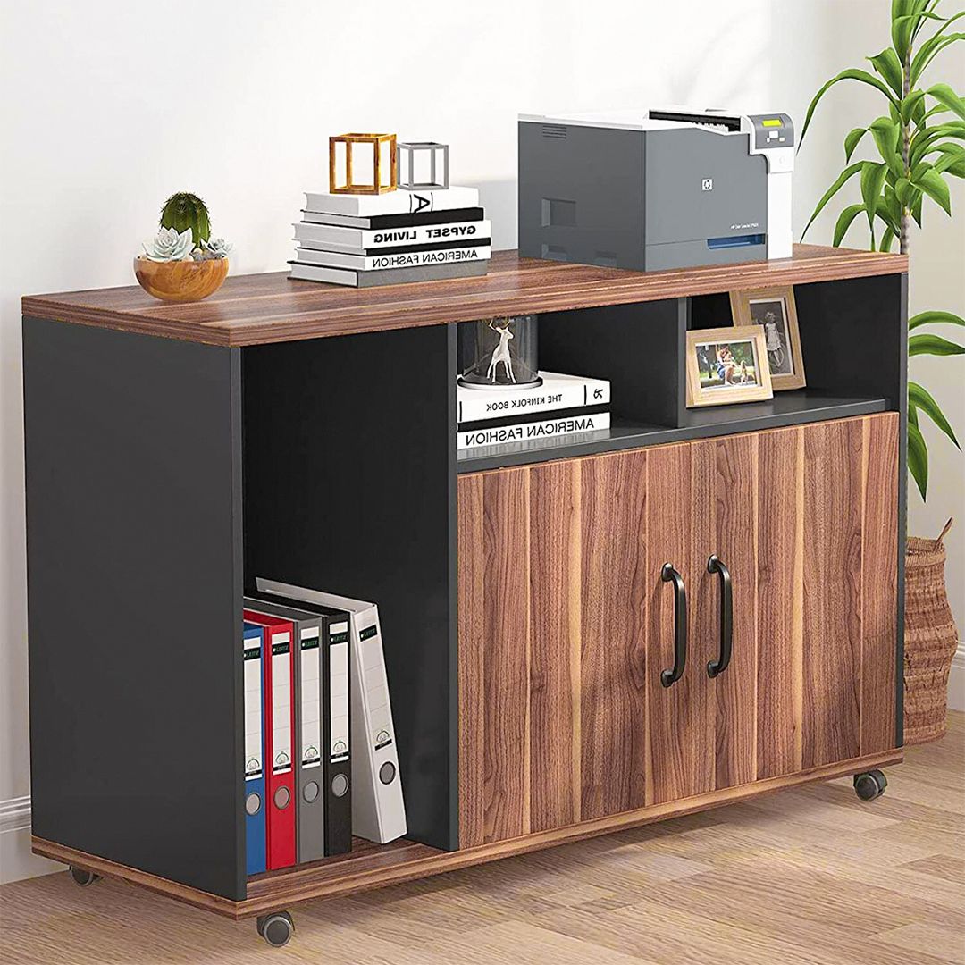 Kệ để máy in gỗ hiện đại SMLIFE Pogard | Gỗ MDF dày 17mm chống ẩm | D100xR40xC71cm