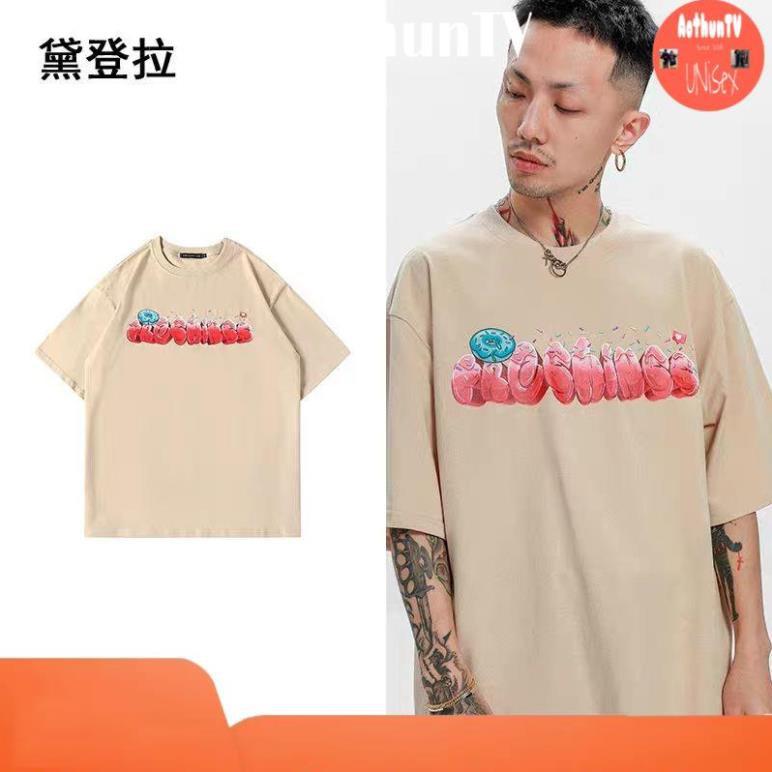 Áo thun tay lỡ, áo phông form rộng chất cotton mát mịn thấm hút mồ hôi in hình CHỮ đẹp