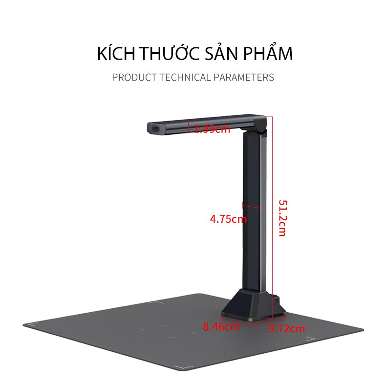 ROGTZ Máy Chiếu Vật Thể Scan Màu Di Động Thông Minh Lấy Nét Tự Động Scan Tài Liệu A4/A5/A6/A7 K2020 - Hàng Nhập Khẩu