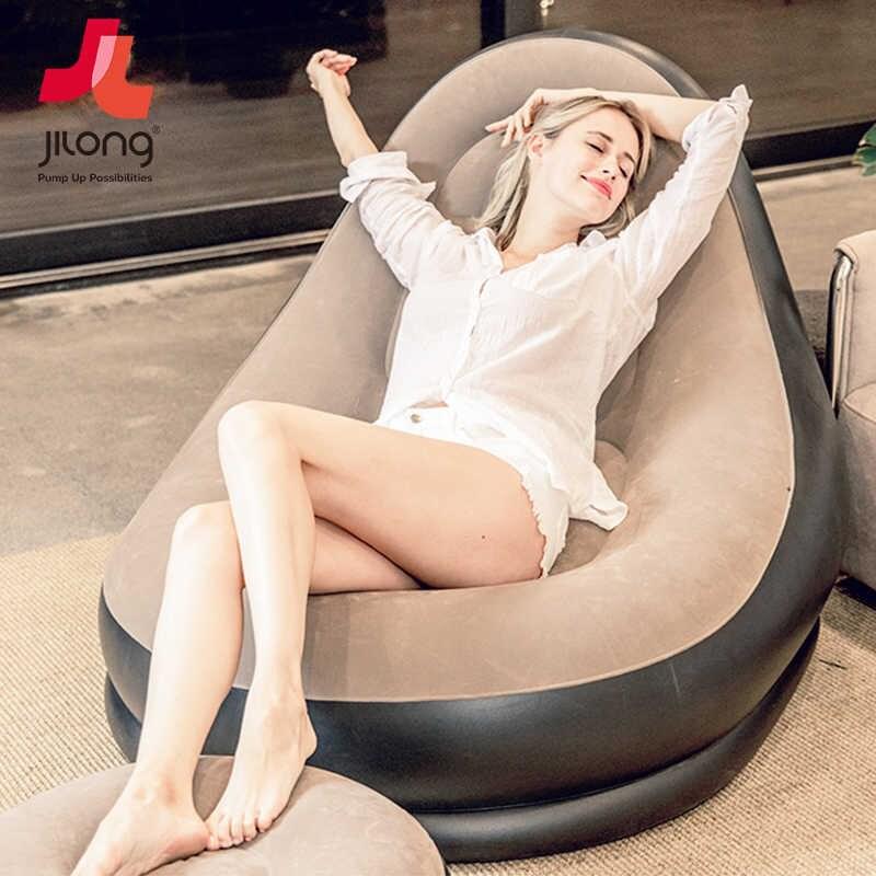 Ghế hơi tựa lưng jilong kèm đôn chống mỏi cổ và mỏi lưng cao cấp