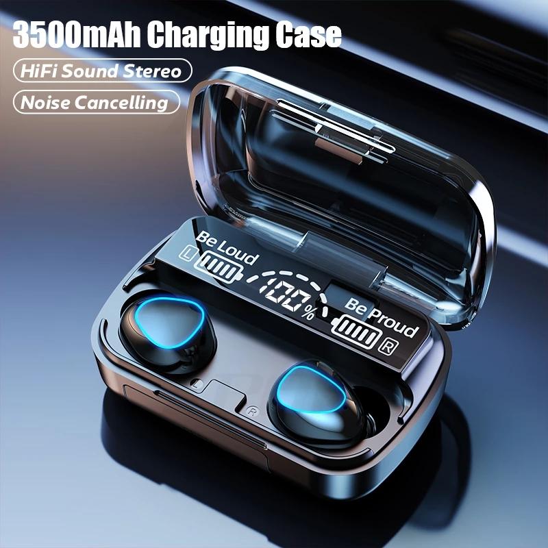 TWS Bluetooth 5.1 3500MAh Sạc Hộp Tai Nghe Không Dây 9D Stereo Thể Thao Chống Thấm Nước Tai Nghe Nhét Tai Tai Nghe Có Micro