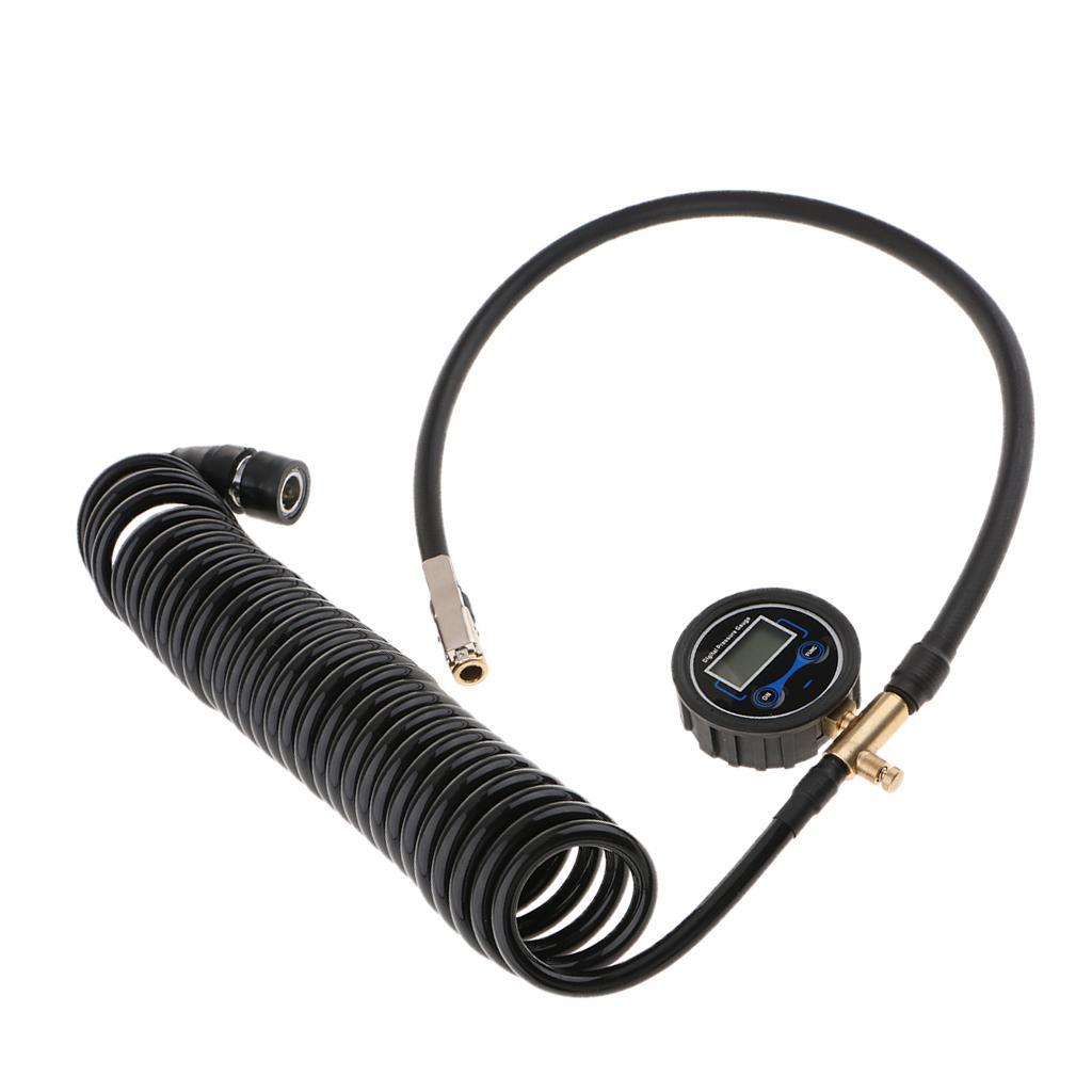 Car Motorcycle Wheel Tire Air Pressure Gauge Tester with 1.5M Pipe