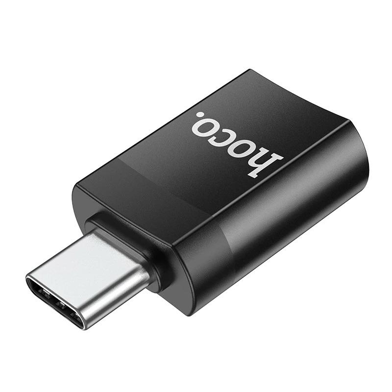 Đầu chuyển đổi Type C ra USB 3.0 Hoco UA17, đầu nối cắm USB, truyền dữ liệu, OTG hàng chính hãng Hoco - Type C &amp; IP to USB