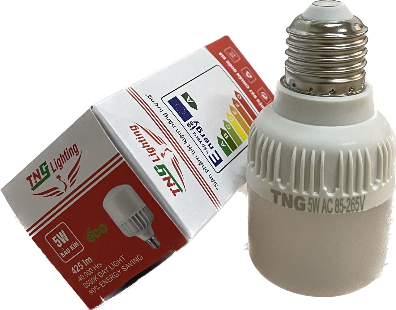 Combo 10 LED trụ nhựa 5W sáng trắng TNG lighting. Hàng chính hãng