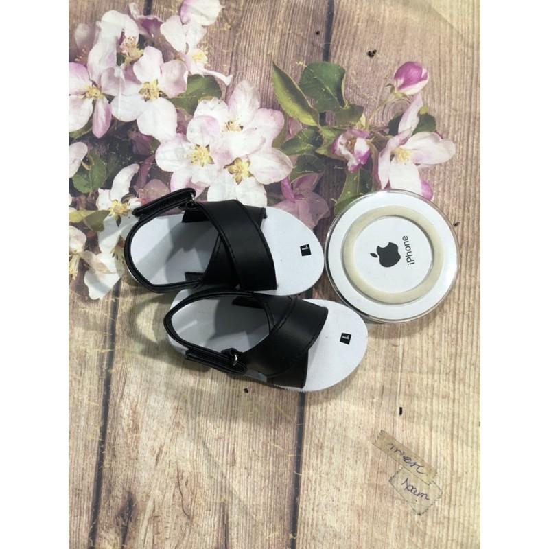 Sandal quai chéo nữ đế trắn quai đen và đế đen quai trắng