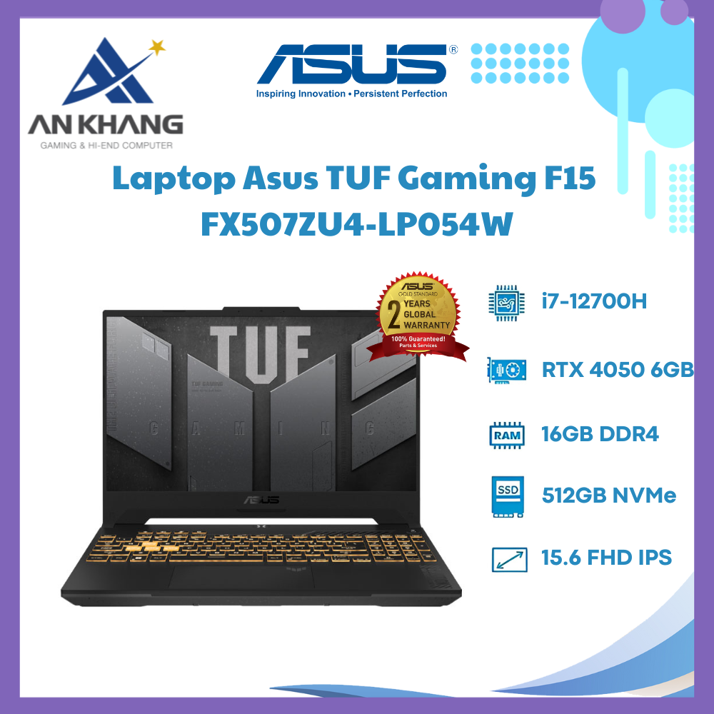 Laptop ASUS TUF Gaming F15 FX507ZU4-LP054W - Hàng Chính Hãng - Bảo Hành 24 Tháng