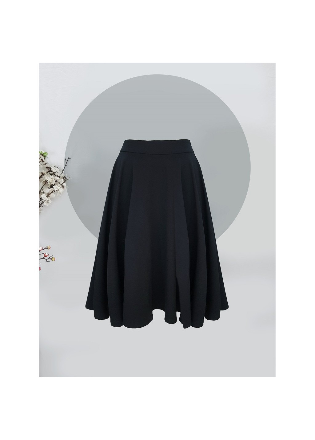 Chân váy xòe vintage ngang gối