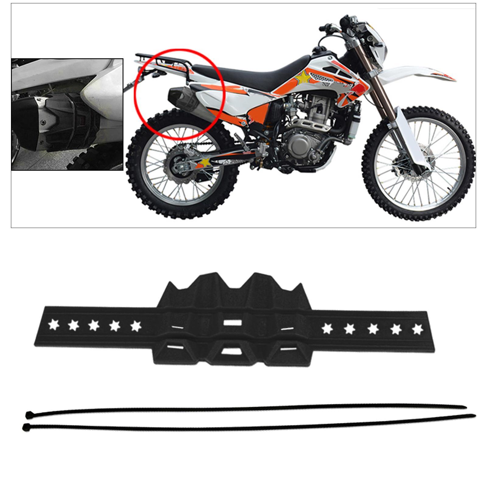 Motorcycle Exhaust Muffler Pipe Protector Heat Shield for 2 or 4 Stroke Black