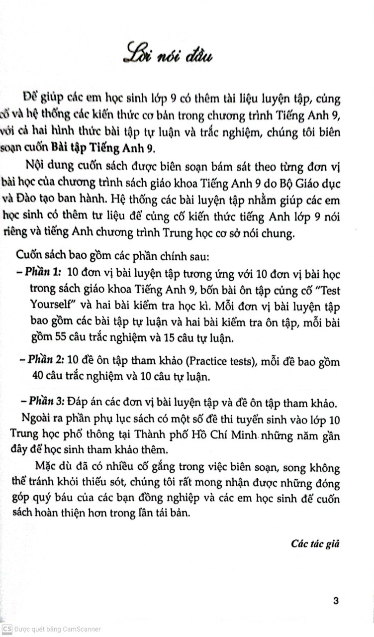 Sách bài tập Tiếng Anh lớp 9 có đáp án - Mới Nhất