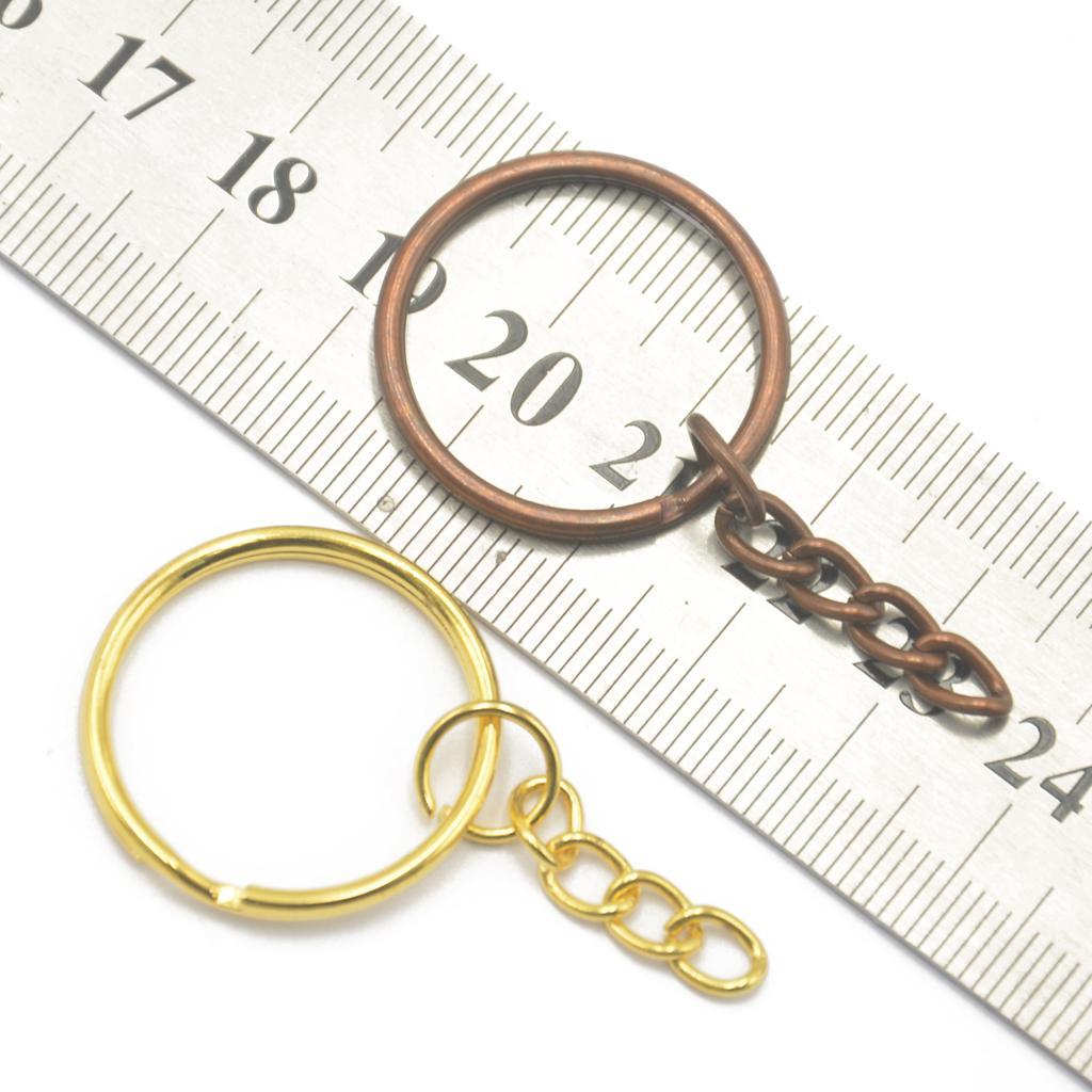 12Pcs Key Rings with Chains DIY Keychain Key Holder 2 Colors