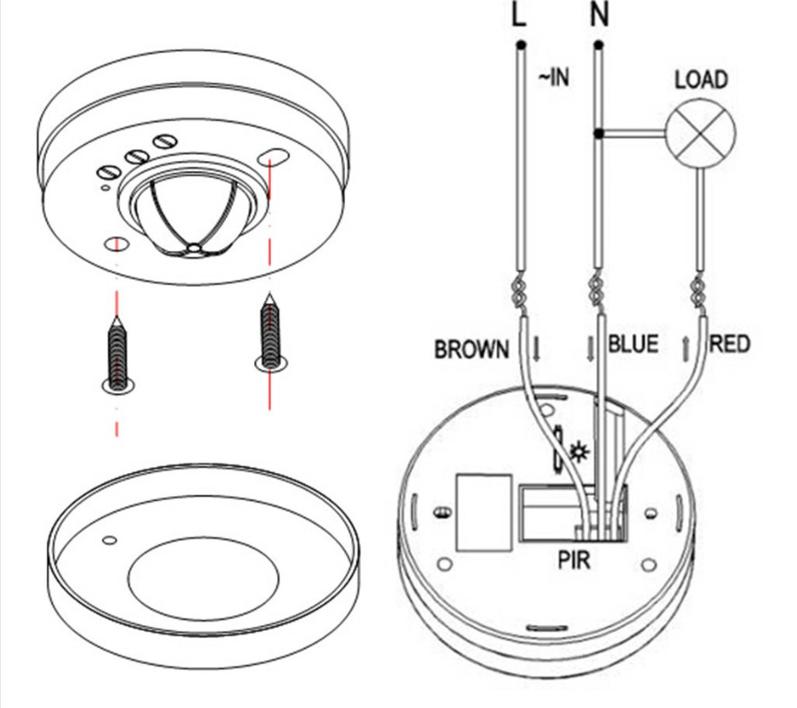 CẢM ỨNG BẬT ĐÈN GẮN TRẦN ML-P13B