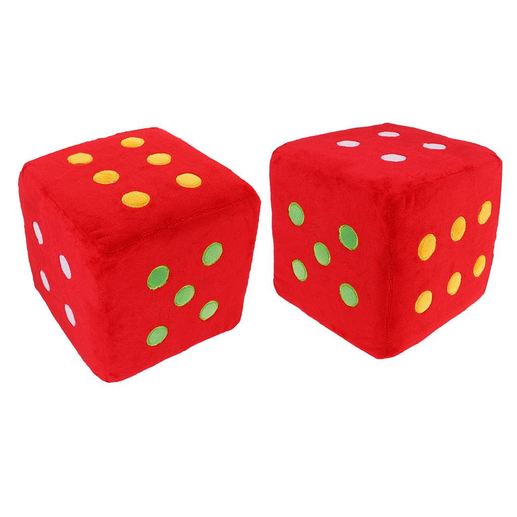 2X Sang Trọng Gối Lớn Nhồi Bông Đồ Chơi Xúc Xắc 20 Cm Chiều Dài Chơi Giảng Dạy Đỏ