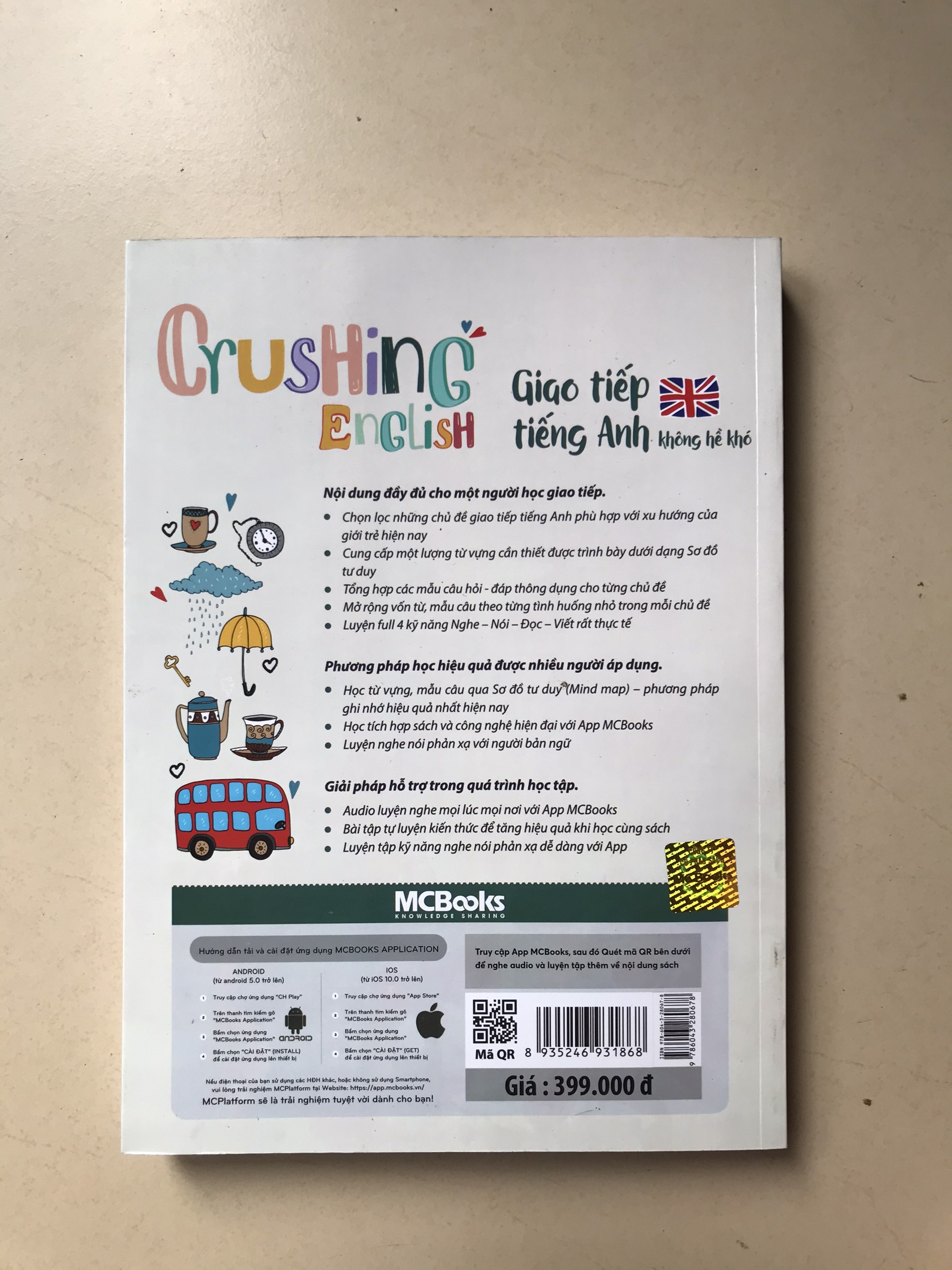 Sách - Crushing English - Giao Tiếp Tiếng Anh Không Hề Khó - Học Kèm App Online