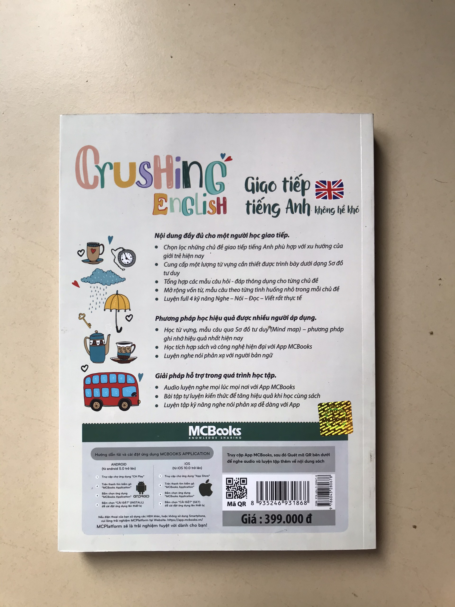 Combo Sách Crushing English - Giao Tiếp Tiếng Anh Không Hề Khó + Easy English Conversation – Giao tiếp tiêgs Anh thật dễ dàng - Học Kèm App Online