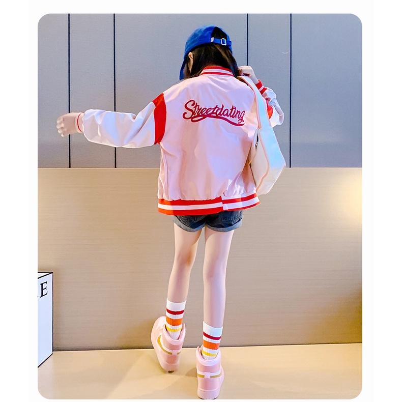 AK67 Size120-170 Áo khoác bomber bé gái.đẹp y hình Thời trang trẻ Em hàng quảng châu