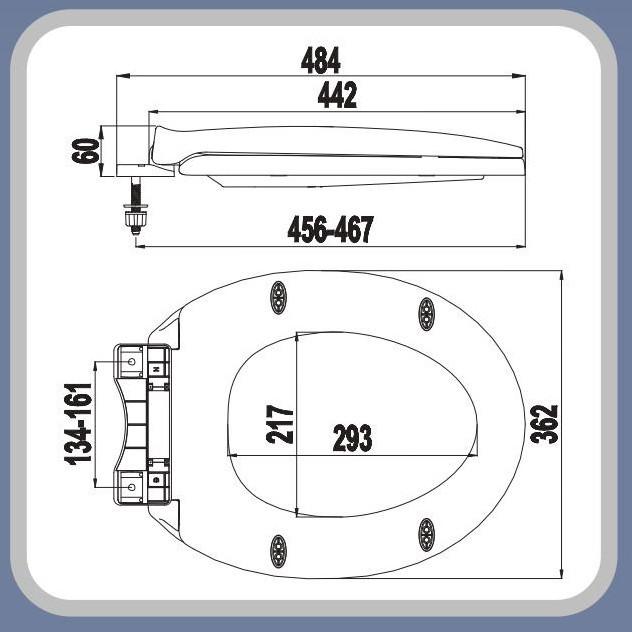 HA29 - Nắp bồn cầu cao cấp rơi êm, không tiếng động