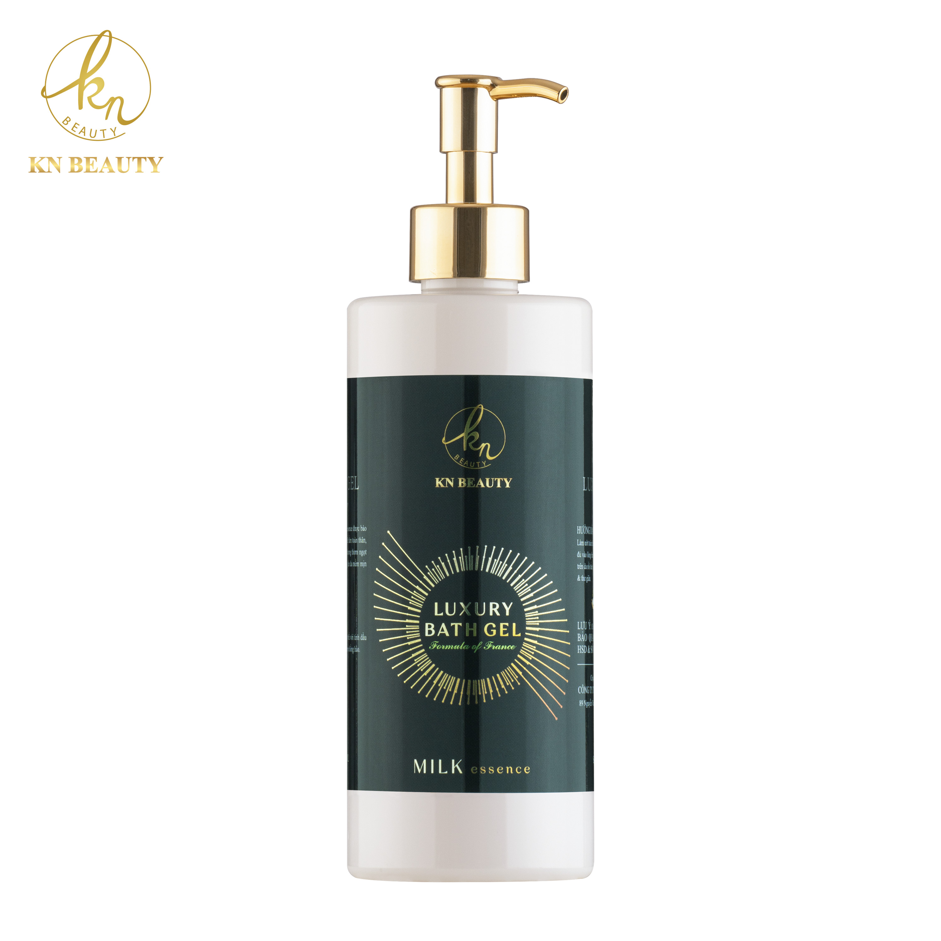 Sữa tắm tinh chất Sữa & Dầu Ô liu KN Beauty – Luxury Bath Gel MILK essence 380ml tặng nước hoa cao cấp Kn Beauty