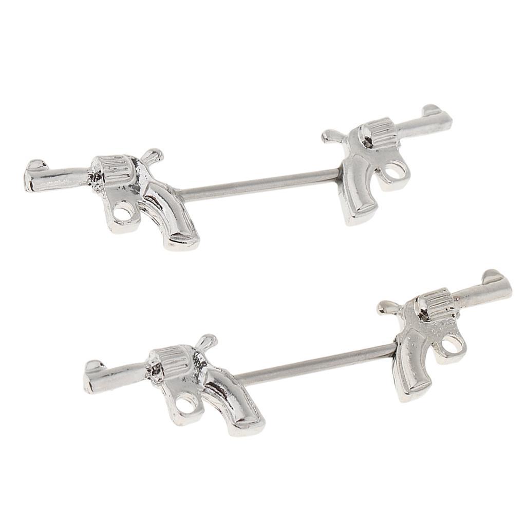 2Pcs 316L Stainless Steel     Shape  Bar  Body Jewelry Piercing