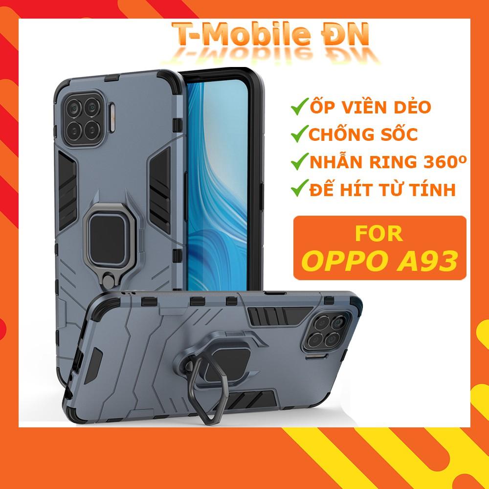 Ốp lưng cho Oppo A93 iron man chống sốc kèm nhẫn xoay chống xem video bảo vệ camera