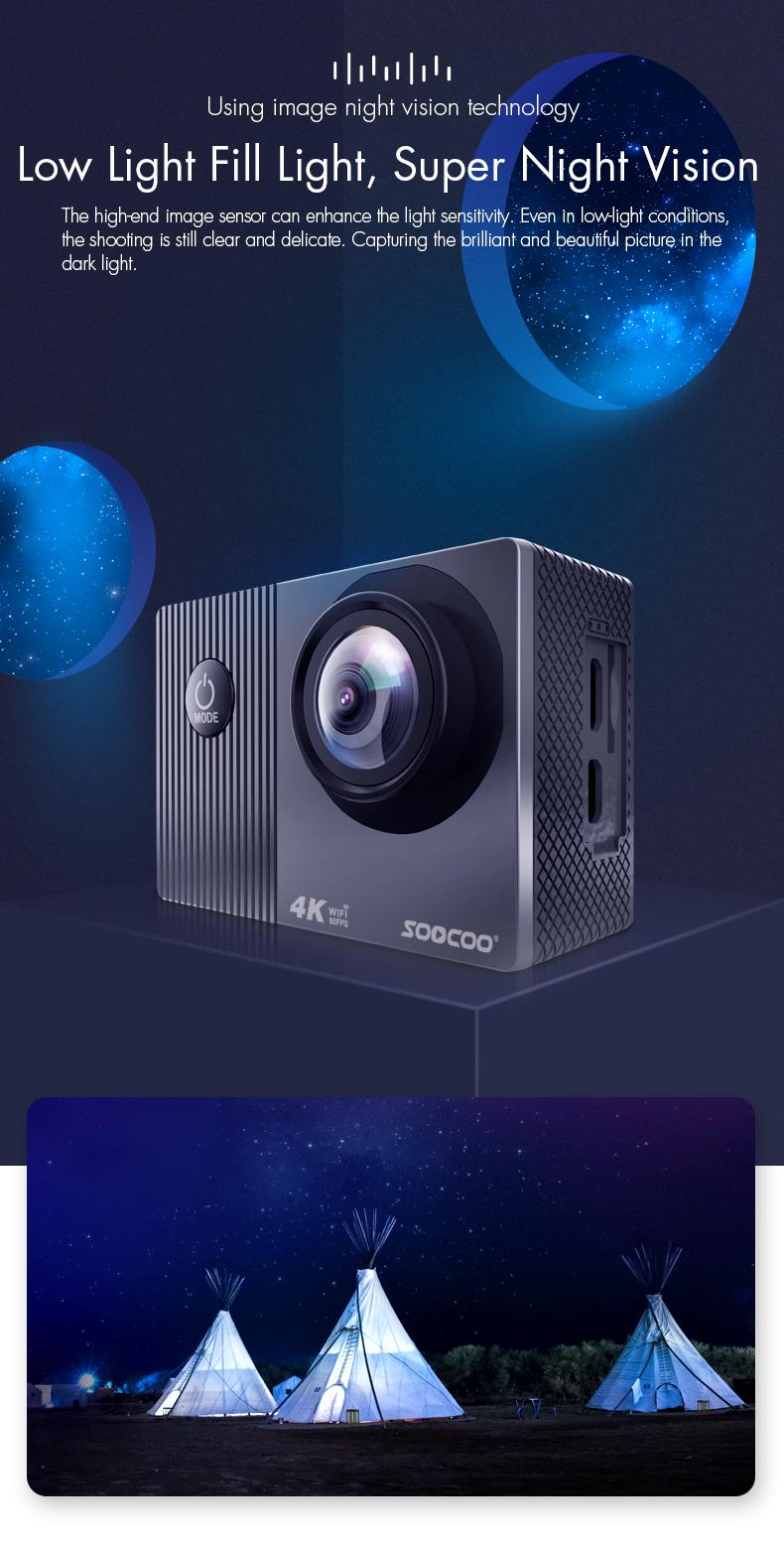 Camera hành động Ultra HD 4K 60fps có màn hình điều khiển từ xa Touch Muff Trò bảo vệ không thấm nước Video Video Sport Cam Support 128G