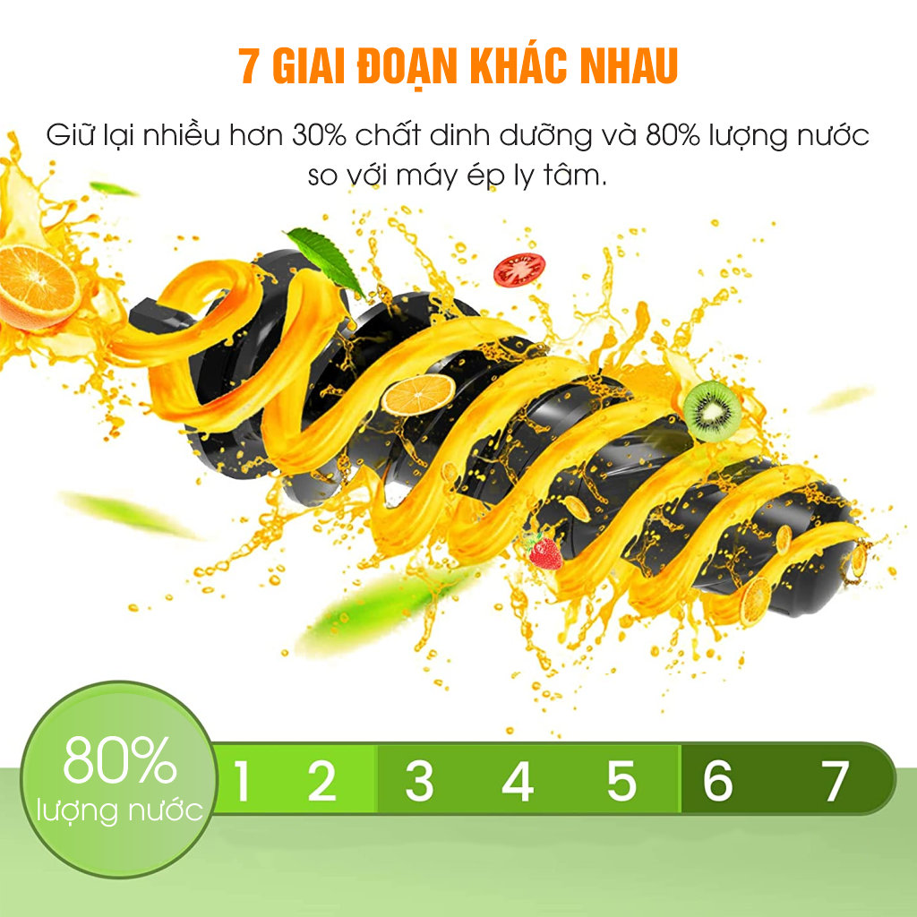 Máy ép chậm, ép rau má trục ngang 450W LT-2099 có chế độ tự động đảo chiều ép - Hàng chính hãng