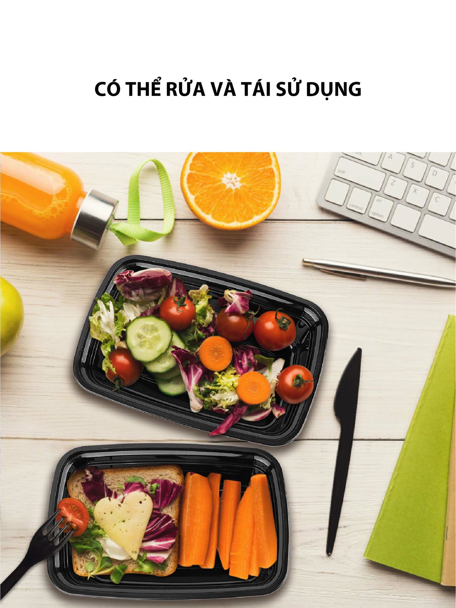 Hộp đựng thực phẩm Kokusai Hình chữ nhật cao 1500ml, dùng được trong lò vi sóng – HDK001403 - Hàng chính hãng