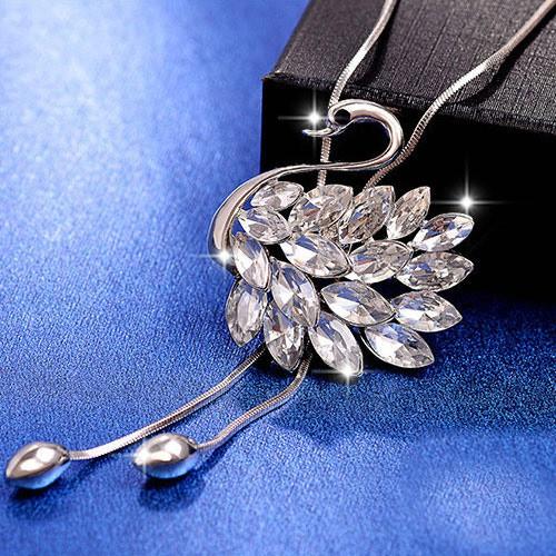 Dây chuyền dài đá nhân tạo thiên nga BH290