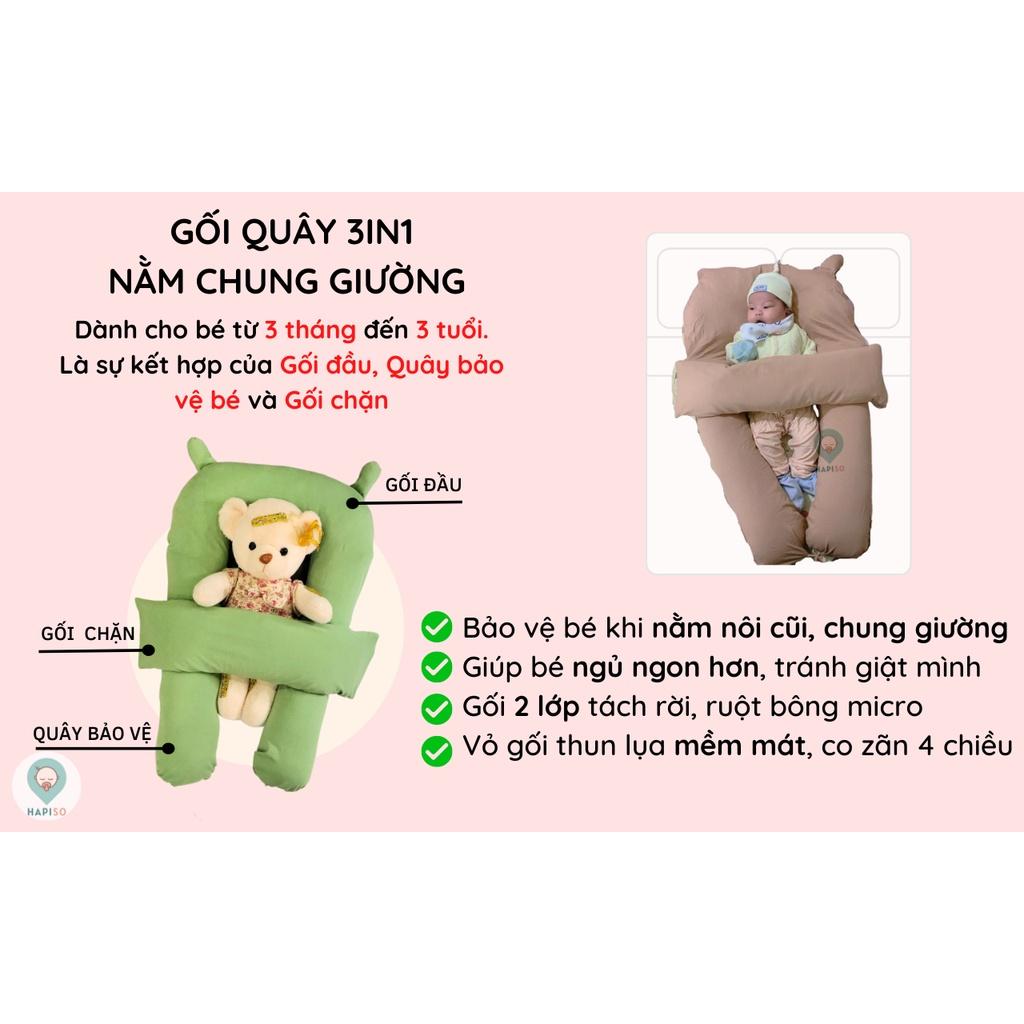 Gối Quây Nằm Chung Giường 3in1 Hapiso