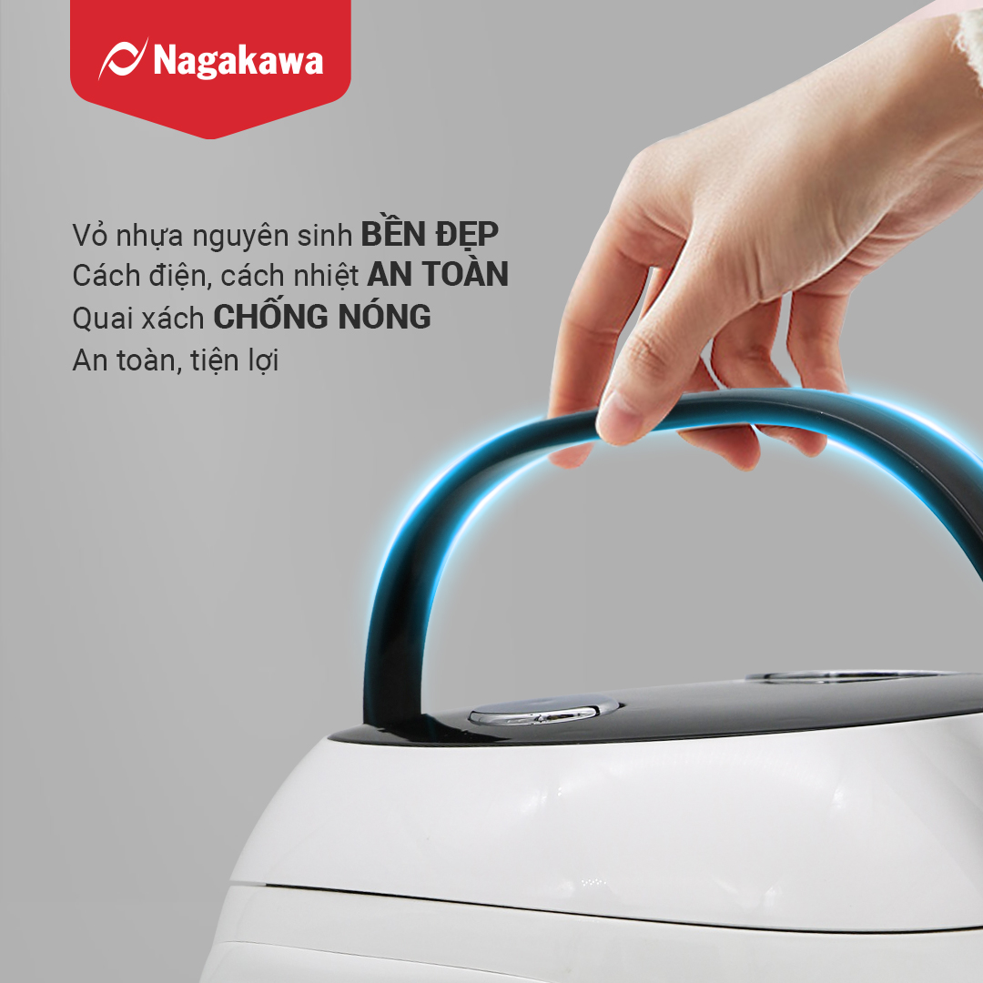 Nồi Cơm Điện Mini Nagakawa NAG0134 - Hàng Chính Hãng