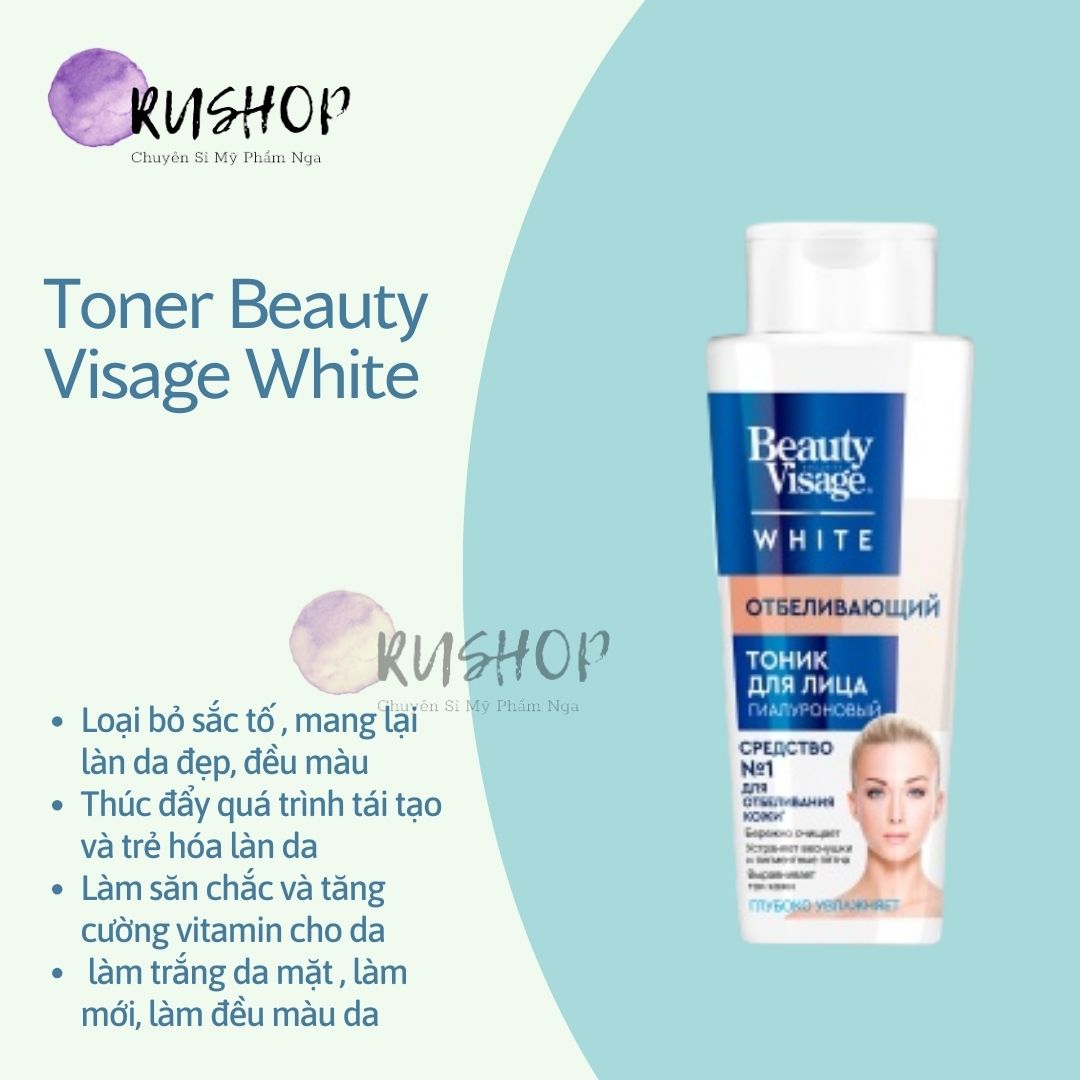 Toner Beauty Visage White trắng da mờ thâm nám 200ml