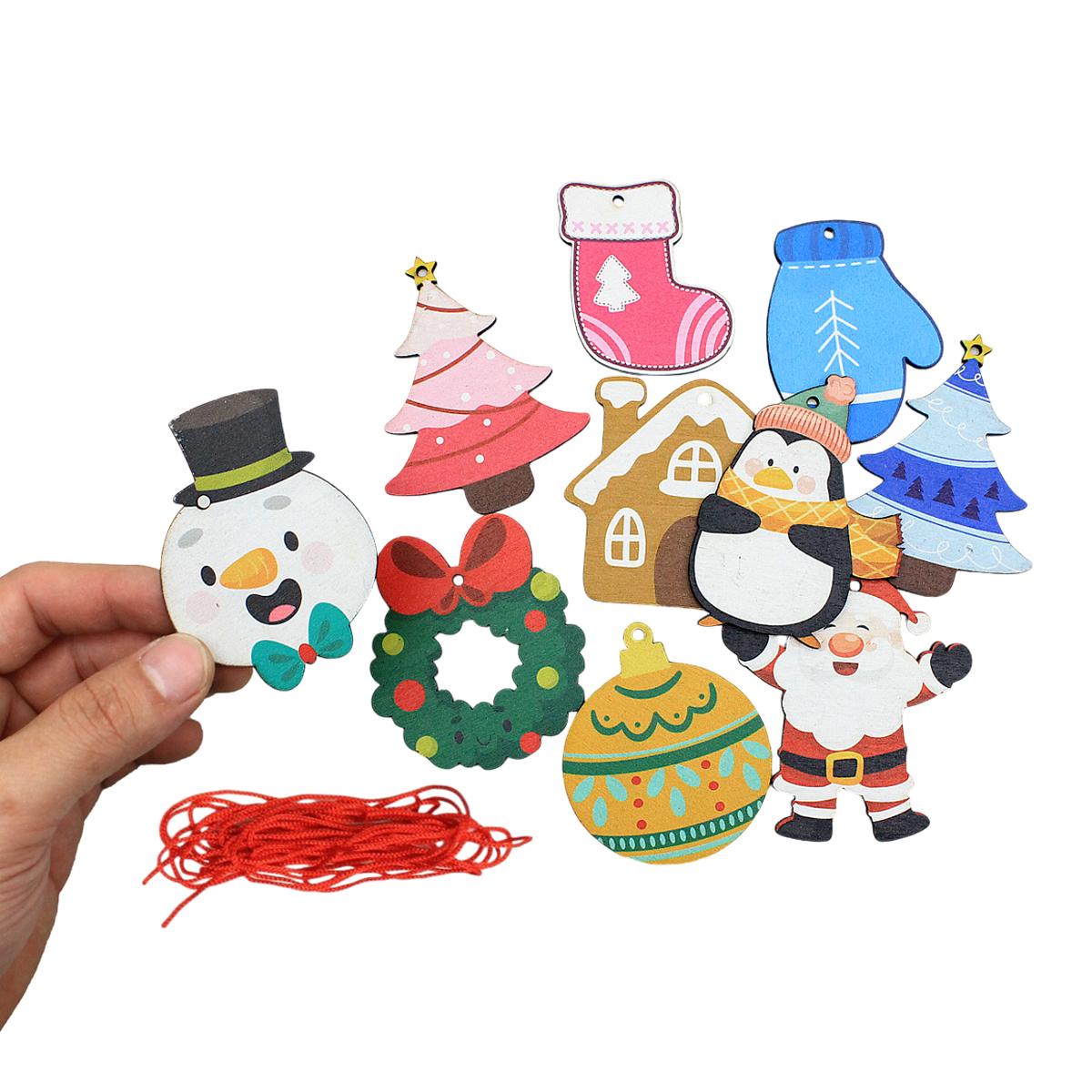 Dây Hình Gỗ Trang Trí Giáng Sinh - Bách Mộc - Set 7