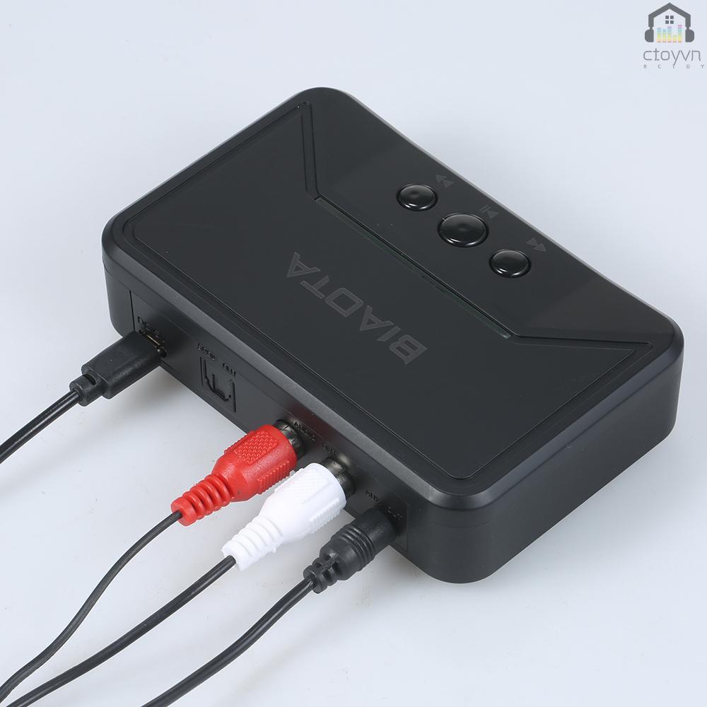 Bộ chuyển đổi âm thanh BT 5.0 với SPDIF/RCA/AUX màu đen