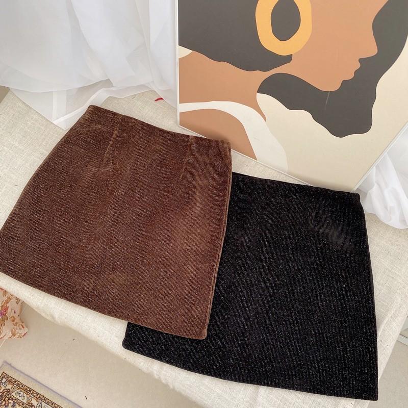 Chân váy nhung nhũ 079