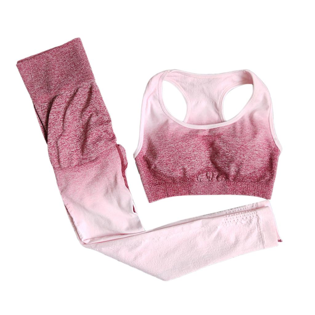 Women 2 Pieces Tracksuit Sports Bra Legging Pants Yoga Set Outfit