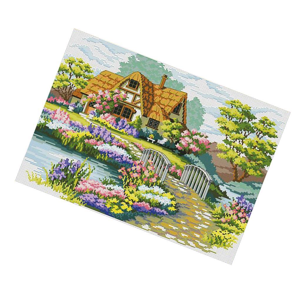 Stamped Cross Stitch Kits Handmade Needlework for Beginners