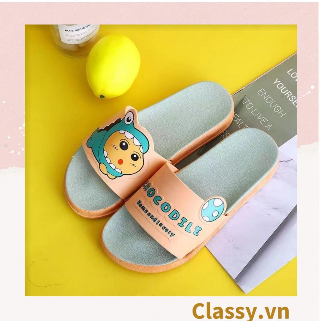 Dép đi trong nhà, đi biển, spa, dép nữ Classy họa tiết hoạt hình dễ thương, đế chống trượt, chất liệu PVC cao cấp G1109