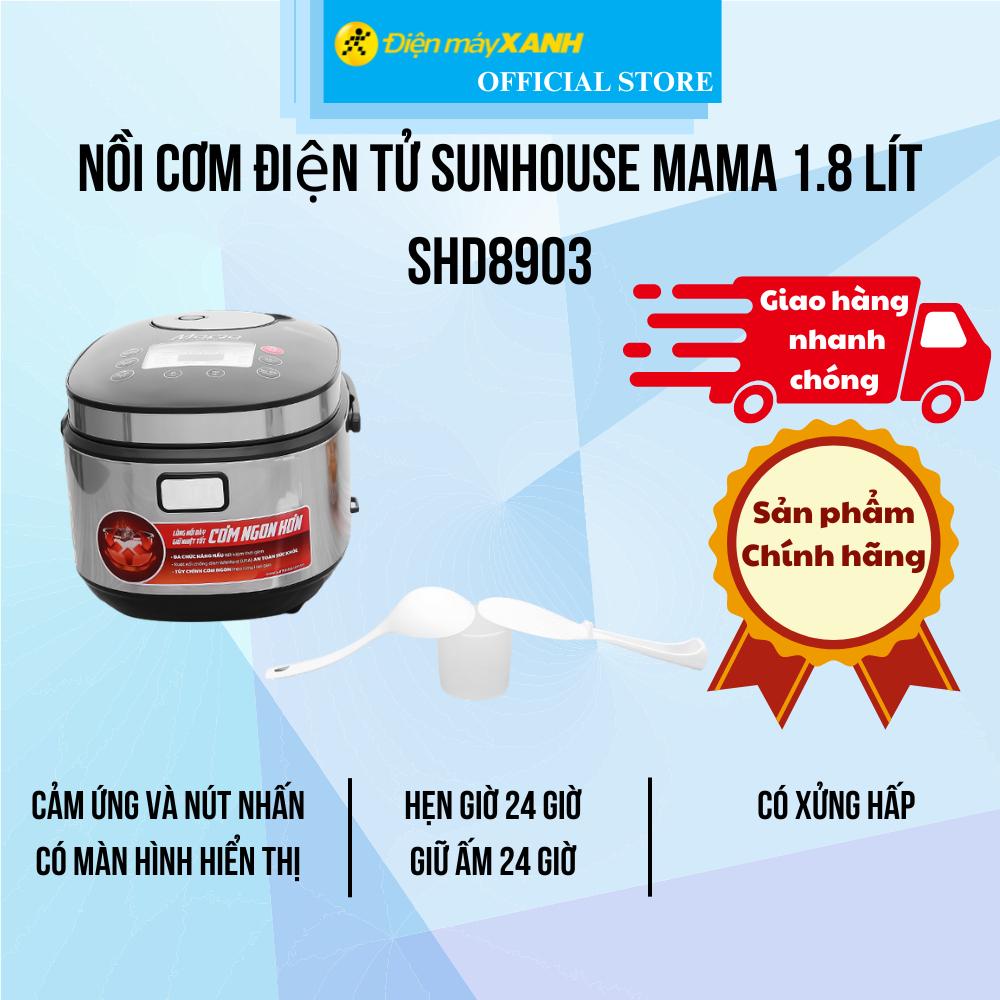 Nồi cơm điện tử Sunhouse mama 1.8 lít SHD8903 - Hàng Chính Hãng