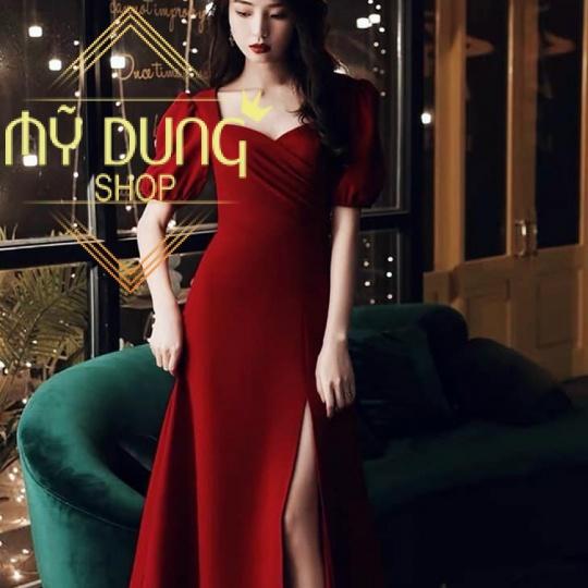 {RỰC RỠ Đầm Midi U Tim Tp Xẻ, Thiết kế nhẹ nhàng, chuẩn xinh mà còn cực sang trọng, quý phái Đi chơi, hẹn hò, sự kiện