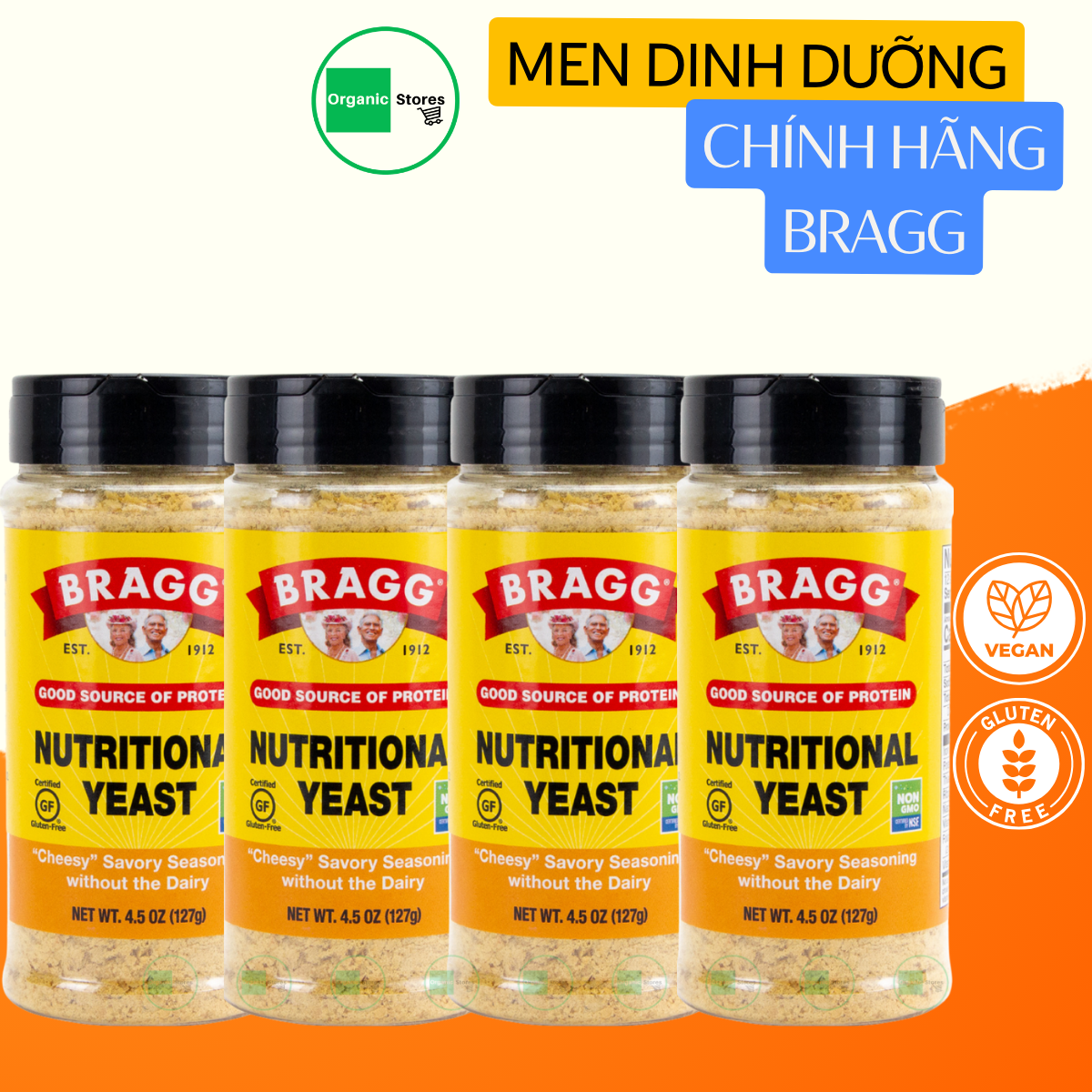 Men dinh dưỡng Nutritional Yeast - Bragg