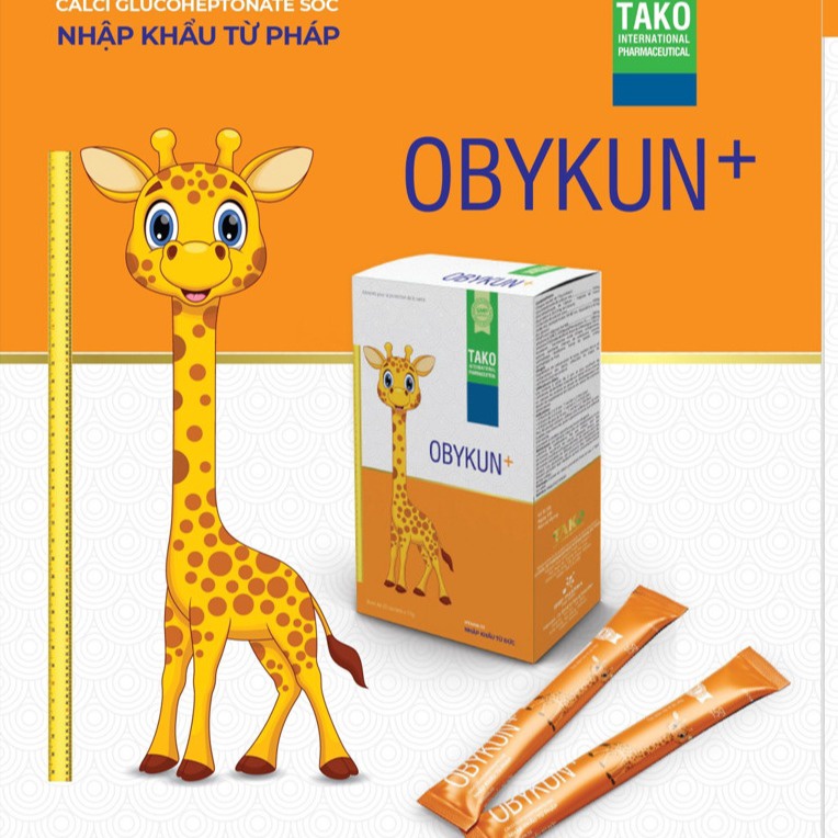 Thạch Canxi Obykun+ Giúp Bé Bổ Sung Canxi Hộp 20 Gói