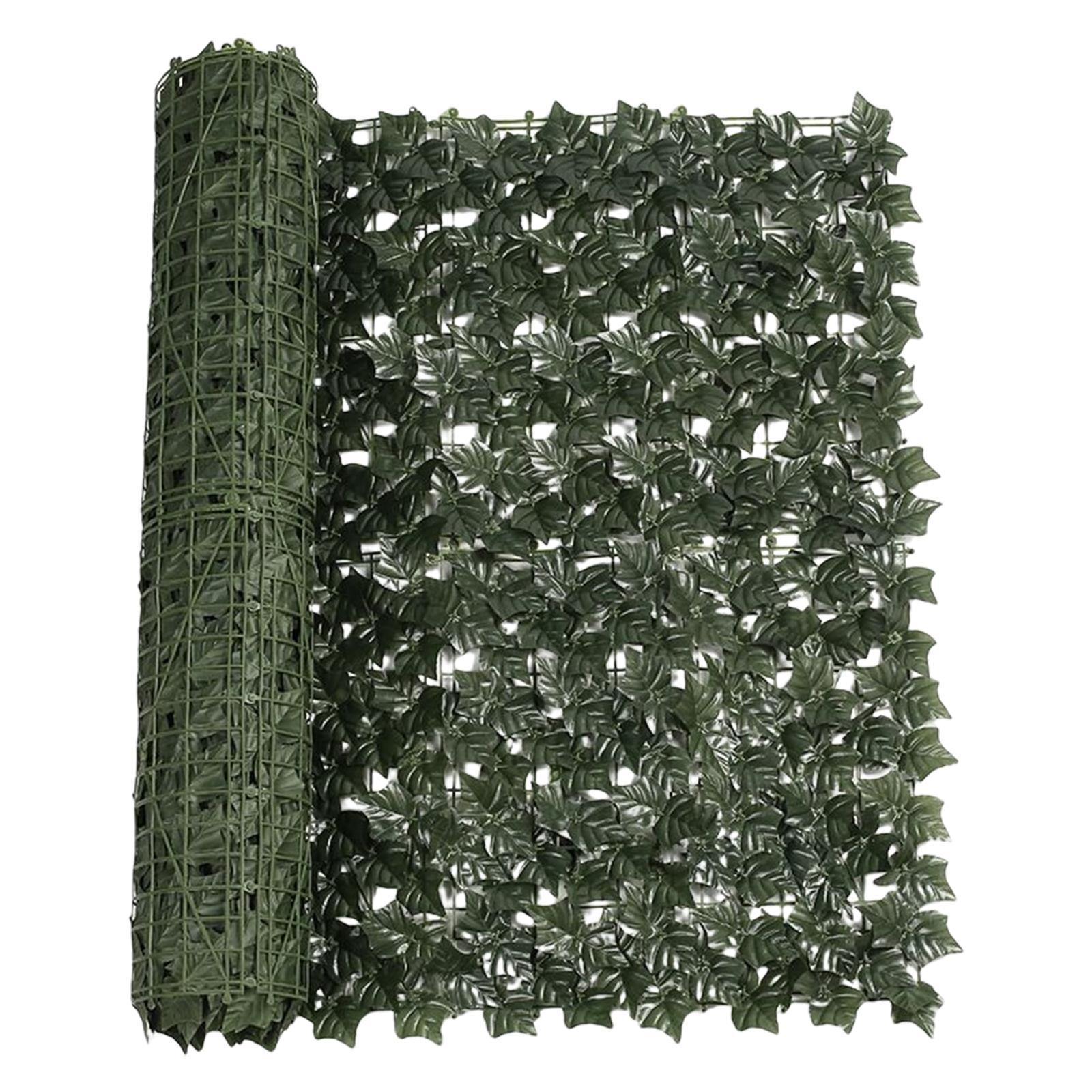Faux Ivy Vine Leaf Privacy Screen Garden Green Leaf Privacy Fence Screen Artificial Ivy Privacy Fence for Wedding Bar Party Backdrop Patio