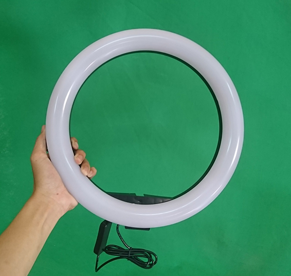 Đèn led livestream 26cm (Φ26) 3 chế độ đèn tích hợp giá đỡ điện thoại