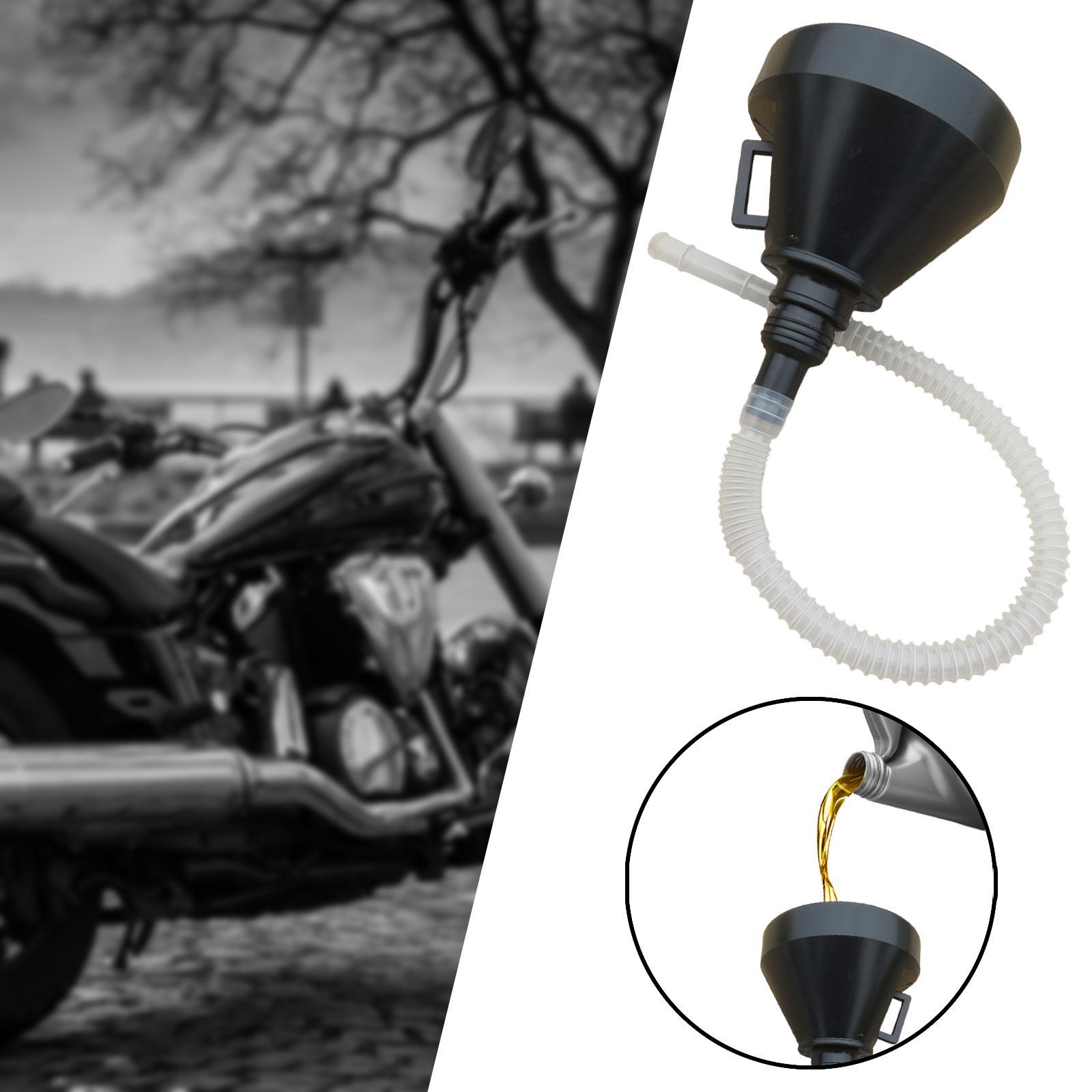 Gasoline Fuel Funnel Filter Bendable Hose for Vehicles Water