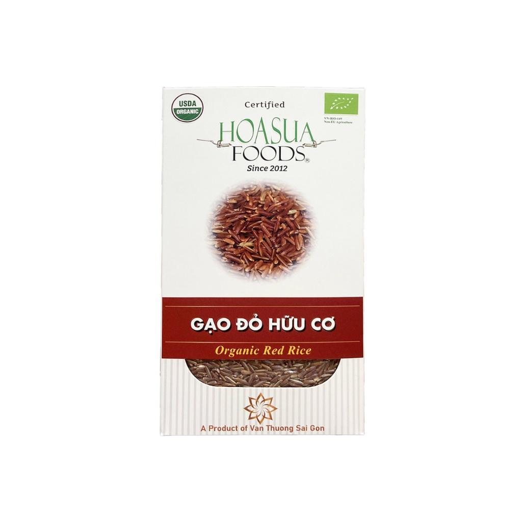 Gạo lứt đỏ hữu cơ Hoa Sữa 1kg, Gạo hữu cơ tốt cho người bị tiểu đường, gút, tim mạch, giảm cân