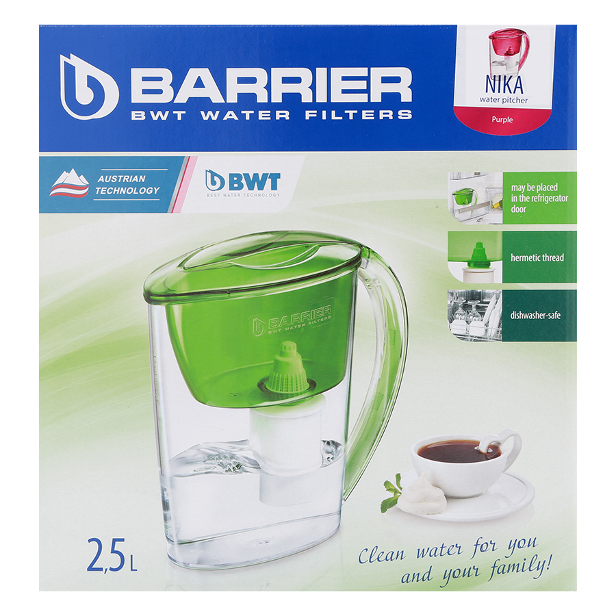 Bình Lọc Nước Barrier Nika (2.5l) - Tím