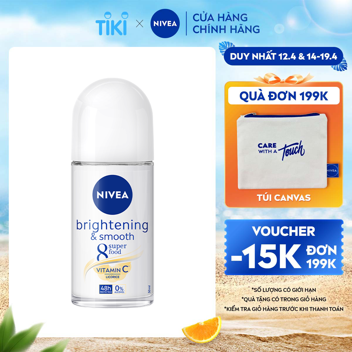 Lăn Ngăn Mùi NIVEA Sáng Mịn | Mờ Thâm | Se Khít Lỗ Chân Lông (50 ml) - 81644