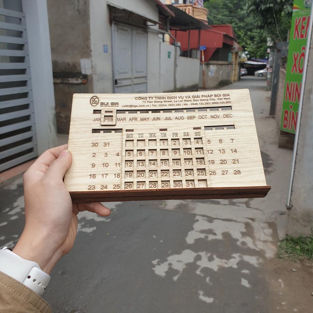Lịch Gỗ Vạn Niên | Khắc theo yêu cầu | AKZ-LG001