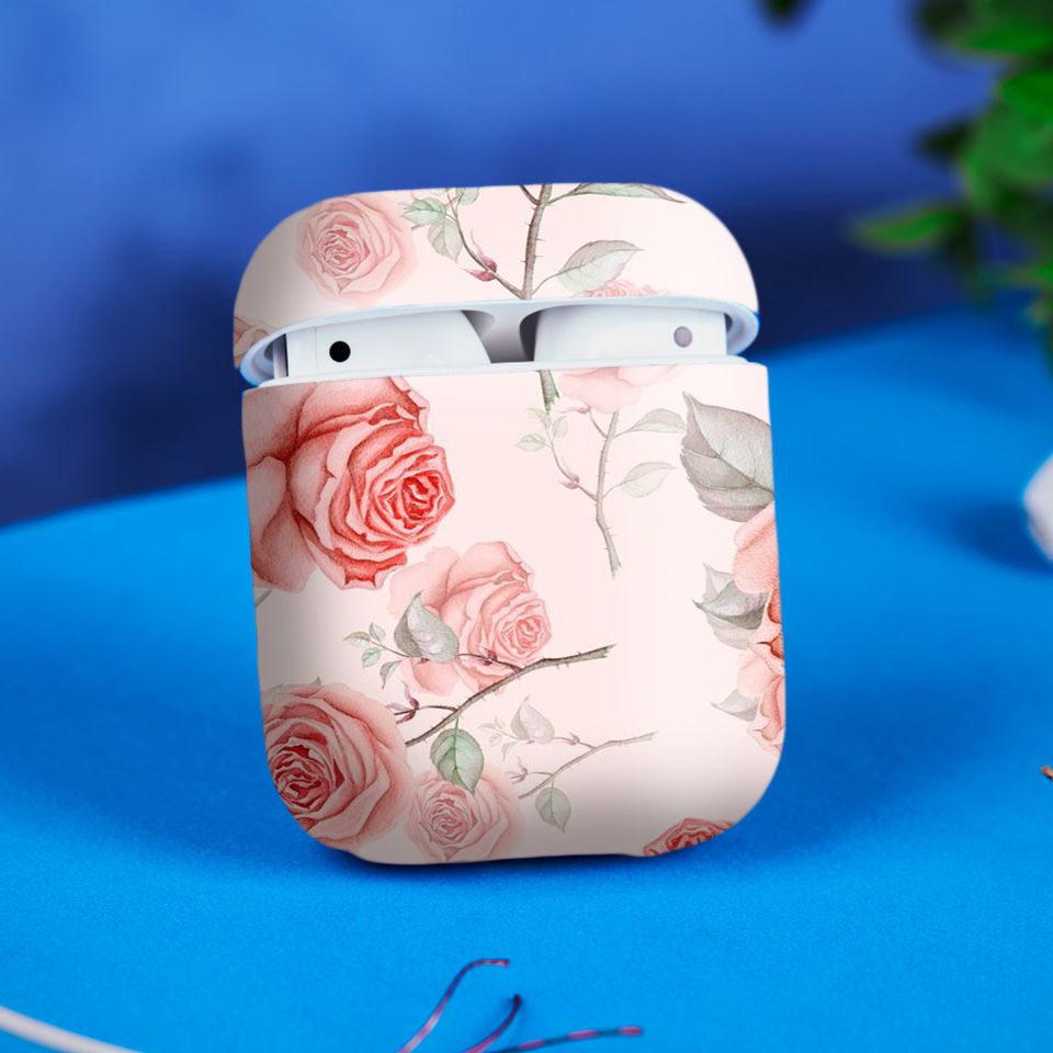 Miếng dán skin chống bẩn cho tai nghe AirPods in hình thiết kế - atk232 (bản không dây 1 và 2)