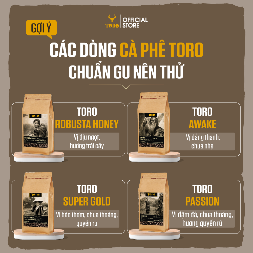 [250GR] Cà Phê Bột Toro Super Brown Nguyên Chất 100% | TORO FARM
